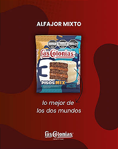 Alfajor Las Colonias Mix 65g - Argentina