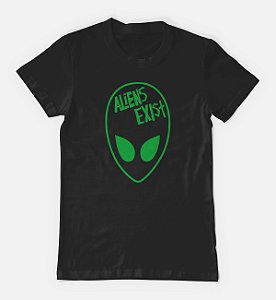 Camiseta Aliens-Exist Preta