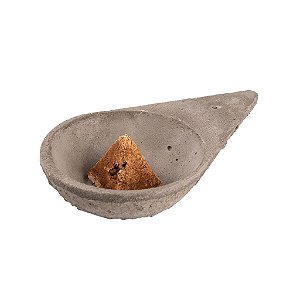 Porta Incenso De Cimento Triangular