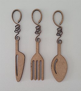 Aplique talheres em MDF - 15 cm