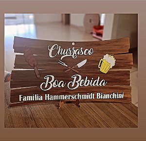 Placa Decorativa personalizada 60x33 6mm espessura