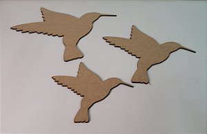 Aplique trio beija flor em 3mm MDF