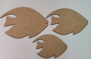 Aplique trio peixes em 3mm MDF