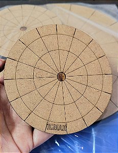 Base giratória com marcação 15 cm com rolamento