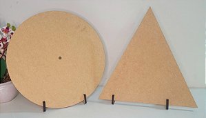 Kit triangulo / relógio em MDF ( maedalasart)