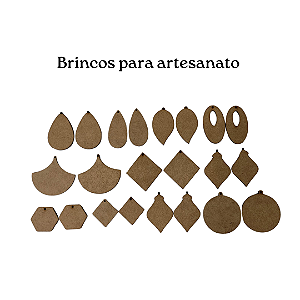 Brinco em MDF para mandala artesanato pontilhismo kit 10 pares