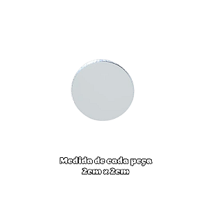 Pastilhas circulo em acrilico espelhado 2cm x 2 cm - 50 PEÇAS