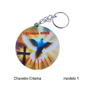 Chaveiro Crisma em acrílico MOD 1  - 10 peças