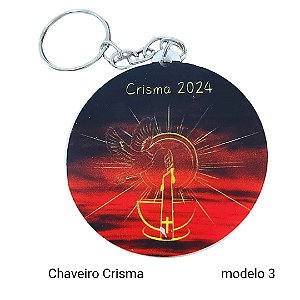 Chaveiro Crisma em acrílico MOD 3  - 10 peças