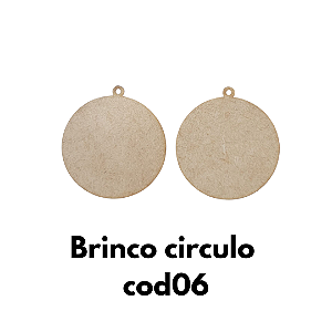 Brinco em MDF modelo Circulo 06 - kit 10 pares