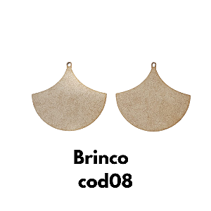 Brinco em MDF modelo cod8 - kit 10 pares