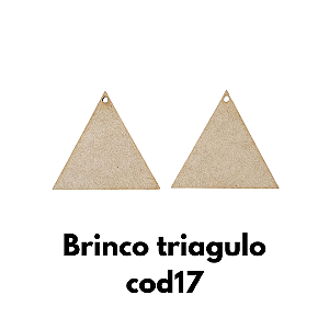 Brinco em MDF triangulo cod17- kit 10 pares