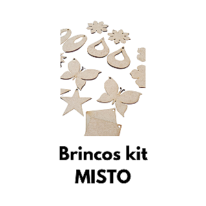 Brinco MDF Kit 10 pares MISTO