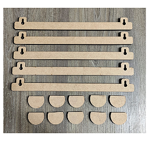 Gancho grande 30 cm + apoio - kit com 5 peças