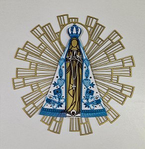 Mandala Nossa Senhora Aparecida em camadas - quadro decoração Nossa Senhora Aparecida