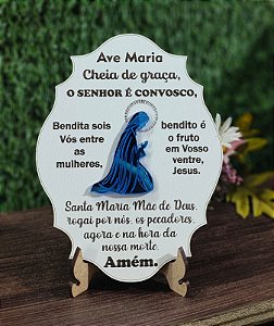 Lembrança oração Ave Maria - Nossa Senhora