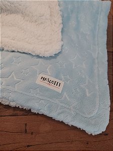 Manta Pet Dupla Face Azul