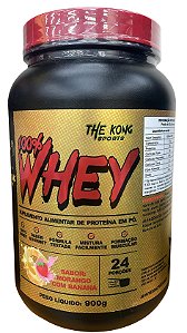 100% Whey 900g Protein Concentrado Sabor Banana The Kong Sports