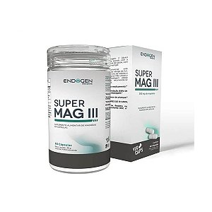 Super Mag 3 350mg Magnésio 60 Caps - Endogen