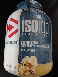 ISO 100 Dymatize 100% Whey Protein Isolado 2,3kg Gourmet Vanilla (Baunilha)
