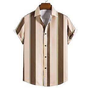 Camisa listrada masculina para o verão