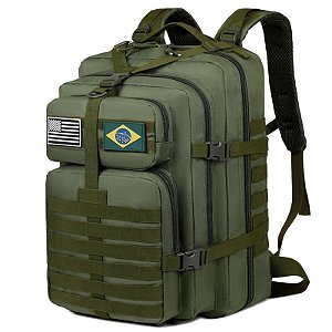 Mochila Tática Militar Reforçada Masculina Impermeável Esportiva 50 litros Grande Camping Notebook - OTIO