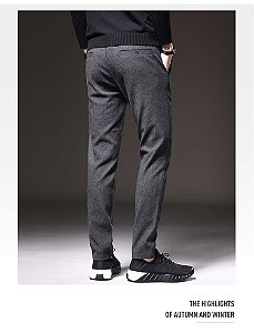Calça Casual Masculina Confortável Com Perna Reta e Ajuste Relaxado