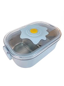 Marmita Térmica Infantil Aço Inoxidável Com 2 Compartimentos