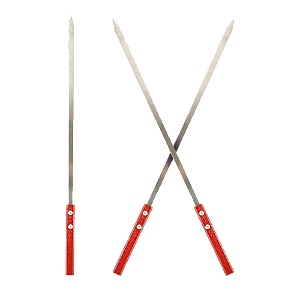 espeto inox unidade 50cm