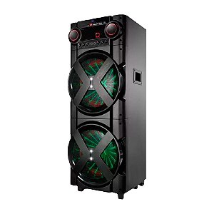 Caixa de Som Ampl. Polyvox XT-2000T Bluetooth TWS Rádio Fm LED-2000w