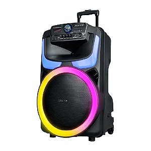 Caixa de Som Portatil Pulse BURST SP404 15" Pol Bluetooth LED - 850W