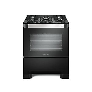 Fogão á Gás Mueller 5 bocas Decorato Vetro Mesa de vidro c/Timer-Bivolt