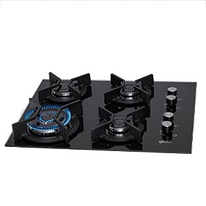Cooktop 4 Bocas Fischer Infinity Tripla Chama Mesa de Vidro - Bivolt