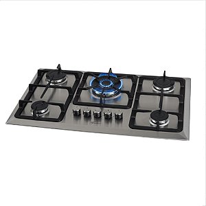 Cooktop 5 Bocas Fischer Infinity Tripla Chama Mesa Inox - Bivolt