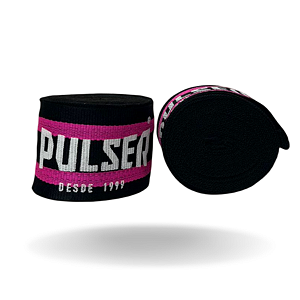 PAR BANDAGEM ATADURA ELASTICA PRETA/ROSA