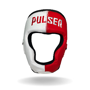 CAPACETE COURO P/TREINO VERMELHO/BRANCO