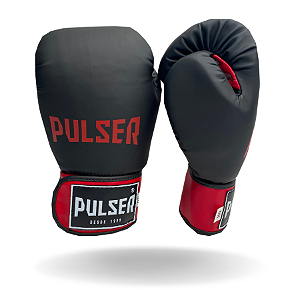 LUVA 8 OZ PU PRETO/VERMELHO