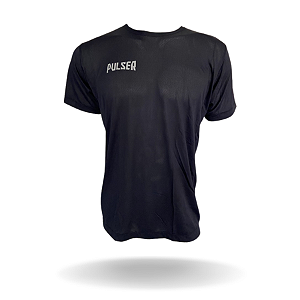 CAMISETA PRETA SLIM REFLETOR