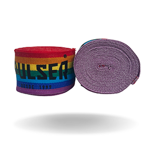 PAR BANDAGEM ATADURA ELASTICA ARCO IRIS