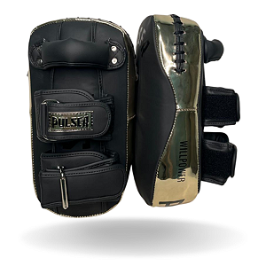 MANOPLA CHUTE POWER PRETO/DOURADO ESPELHADO PU