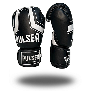 LUVA 12 OZ PU PRETO IRON BRANCO PRO