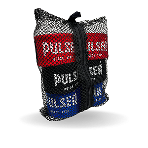 KIT ATADURA 4M VERMELHO/PRETO/AZUL + SACOLA EXCLUSIVA