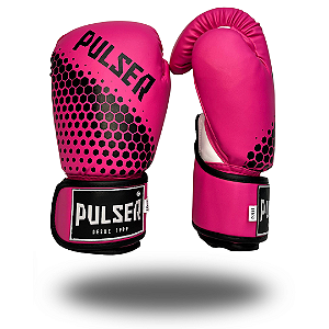 LUVA 10 OZ PU ROSA HEXA PRETO PRÓ| ADOMA