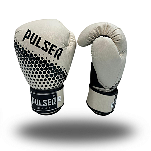 LUVA 14 OZ BEGE HEXA PRETO - MICROFIBRA - PRO 100 | ADOMA