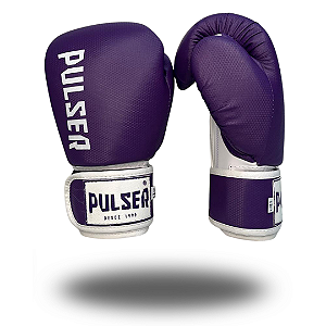 LUVA 12 OZ ROXA MINIMAL BRANCO MICROFIBRA | ADOMA