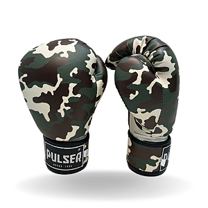 LUVA 14 OZ CAMUFLADA MICROFIBRA | PRO 100