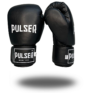 LUVA 12OZ PRETA MINIMALISTA PULSER BRANCO - PU