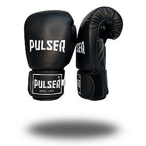 LUVA 12OZ PRETA MINIMALISTA PULSER BRANCO - PU