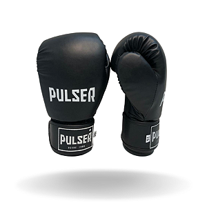 LUVA 12OZ PRETA MINIMALISTA PULSER BRANCO - PU