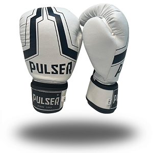 LUVA 12OZ BRANCO IRON PRETO - MICROFIBRA - PRO 100